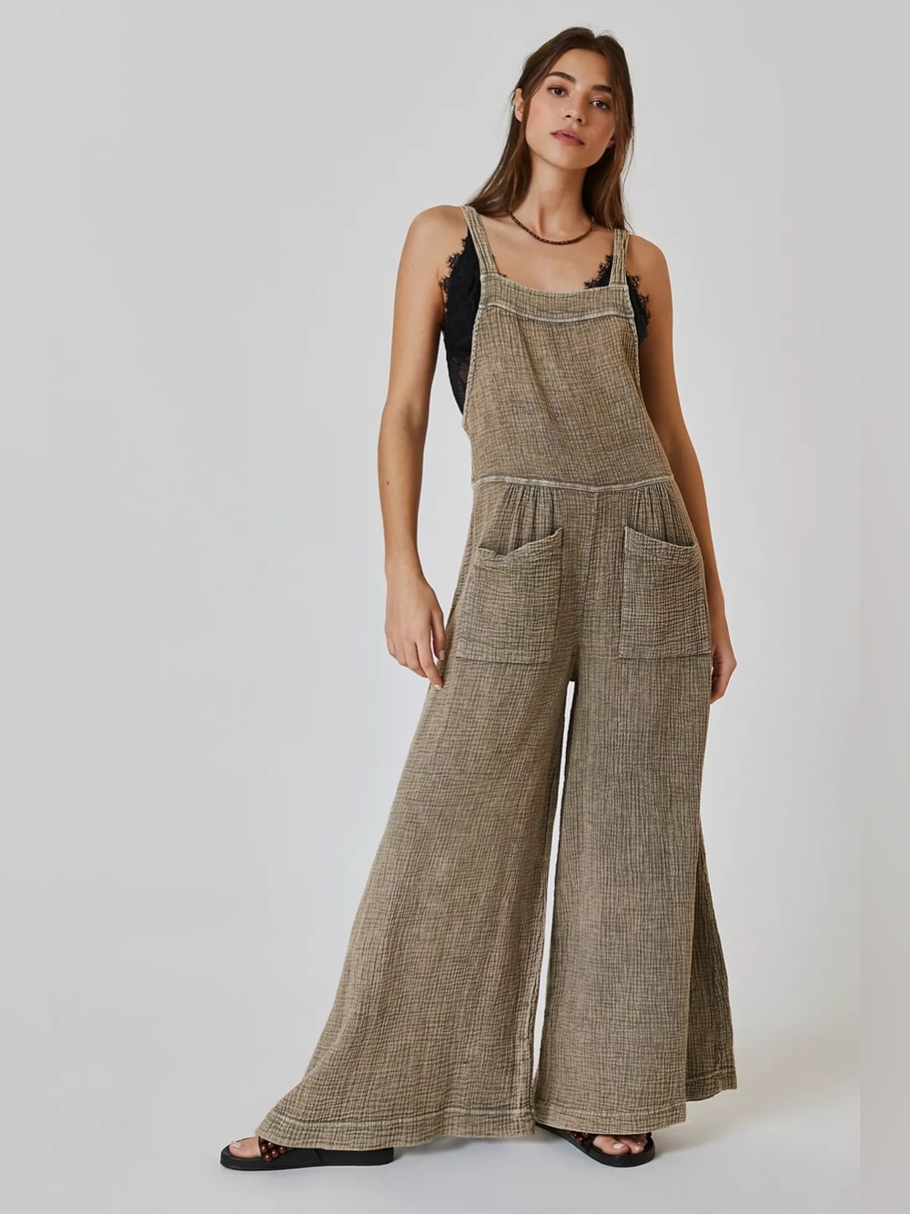 Anthropology Maronie Gauze Overalls